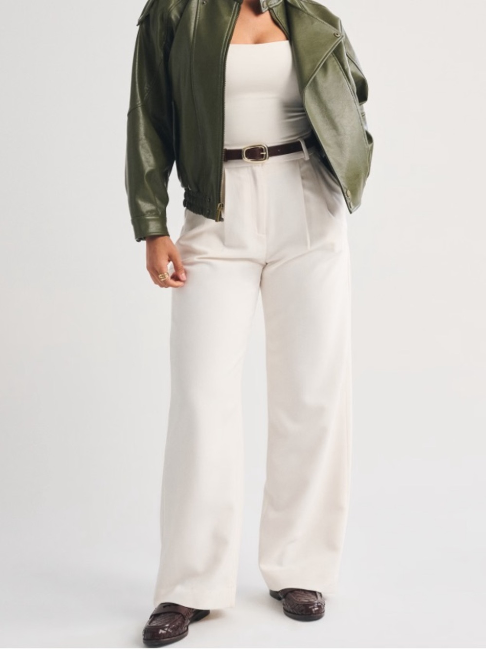 NWT Curve Love A&F Sloane Tailored Wide Leg Pant (Size 29 Short)